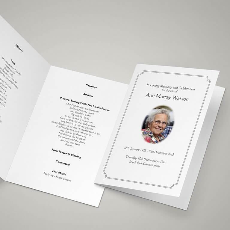 Order of Service Booklet